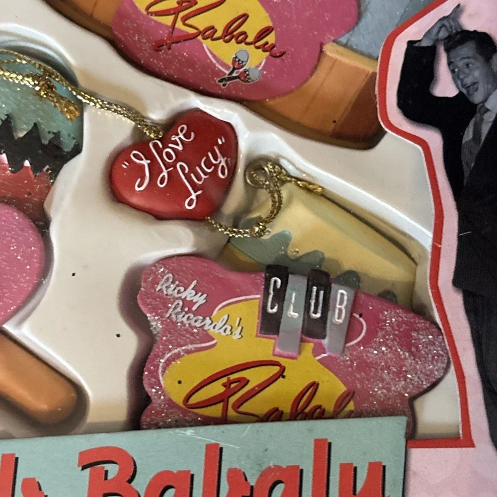 I Love Lucy Kurt Adler Holiday Ornaments Set Of Three In Box Club Babalu HTF
